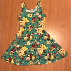 Stretch floral skater dress